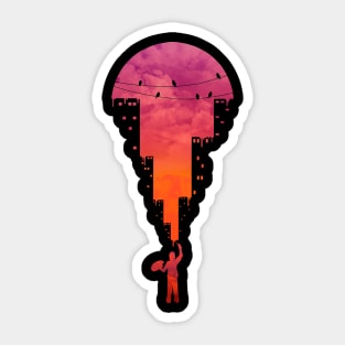 Sunset Painter Sticker